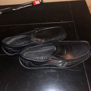 H&M Black leather loafers size 8